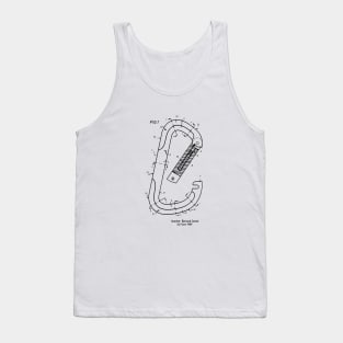 Rock Climbing Carabiner Patent Art Tank Top